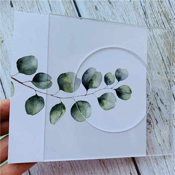 Set of 6 clear acrylic drink coasters with insert for cocktail napkins table dec - Picture 2 of 8